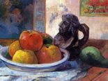 Поль Гоген Натюрморт с яблоками, грушей и портретной кружкой-1889